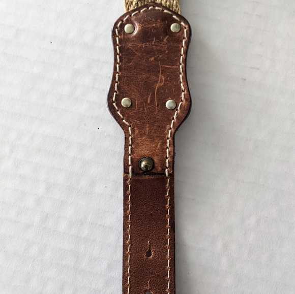 Schumacher Leather And Braided Thread Belt, Color: Brown / Tan Size M main image 8